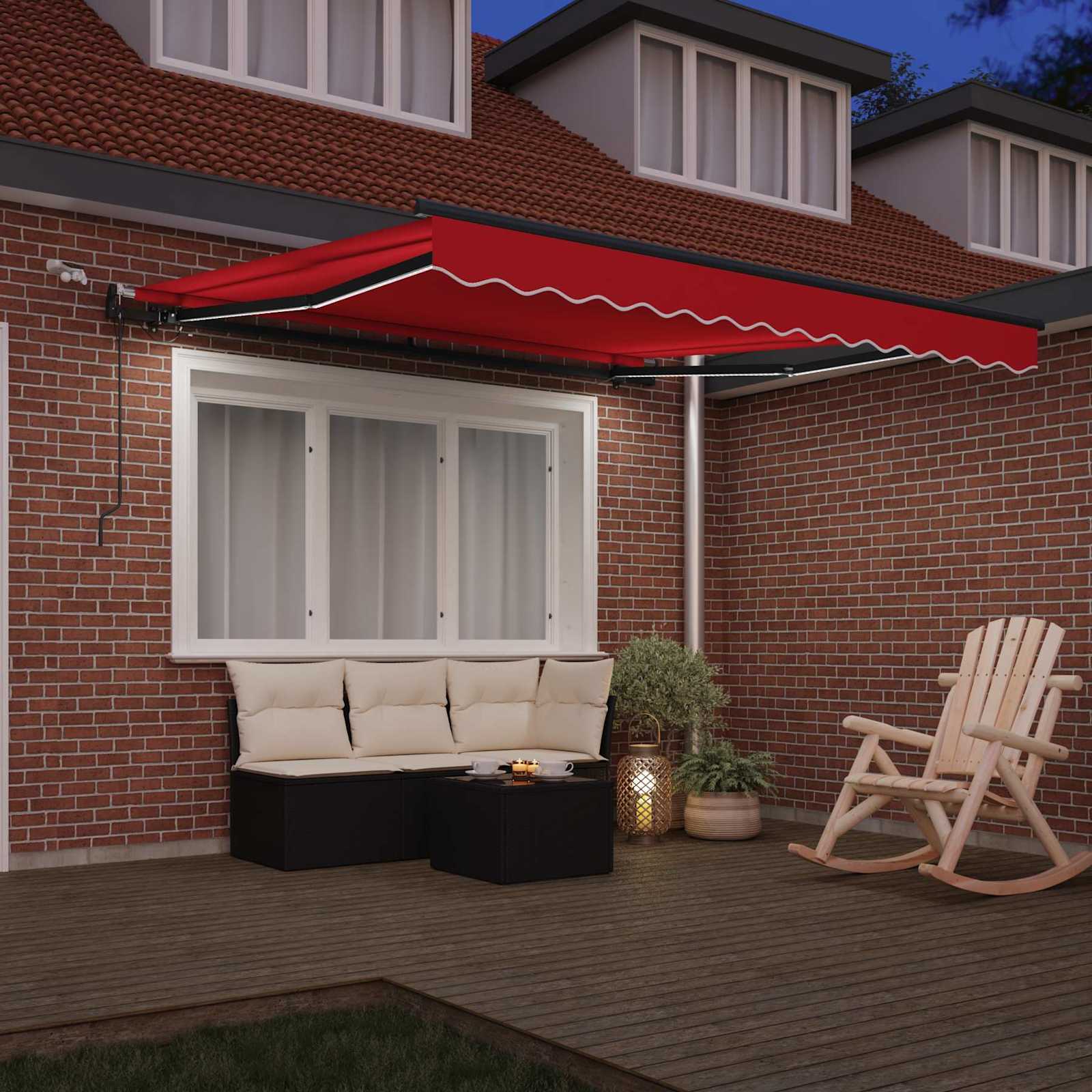 Markisenstoff Rot 300 x 250 cm Polyester