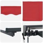 Markisenrahmen Rot 300 x 250 cm Polyester mit PU-Beschichtung