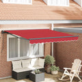 Markisenrahmen Rot 300 x 250 cm Polyester mit PU-Beschichtung