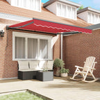 Markisenrahmen Rot 300 x 250 cm Polyester mit PU-Beschichtung
