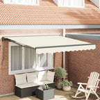 Markisenrahmen Creme 350 x 250 cm Polyester mit PU-Beschichtung
