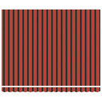 Markise Rot und Schwarz 350 x 250 x 165 cm Polyester