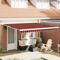 Einziehbare Markise Orange und Braun 350 x 250 cm