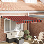 Markise Rot und Schwarz 350 x 250 x 165 cm Polyester