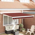 Markise Rot und Schwarz 350 x 250 x 165 cm