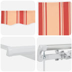 Markise Gelb und Orange 350 x 250 x 165 cm Polyester
