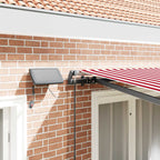 Einziehbare Markise Rot und Weiß 350 x 250 cm Stoff