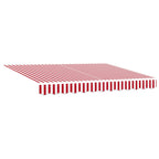 Einziehbare Markise Rot und Weiß 350 x 250 cm Stoff