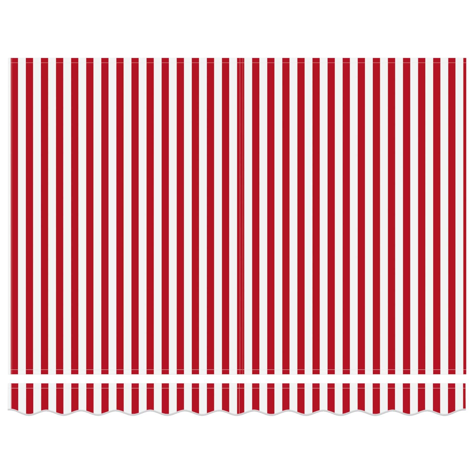 Einziehbare Markise Rot und Weiß 350 x 250 cm