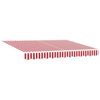 Markise Rot und Weiß 350 x 250 x 165 cm Polyester und Aluminium