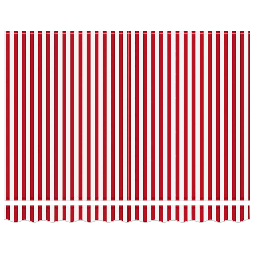 Markise Rot und Weiß 350 x 250 x 165 cm Polyester und Aluminium