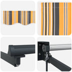 Einziehbare Markise Mehrfarbig 350 x 250 cm