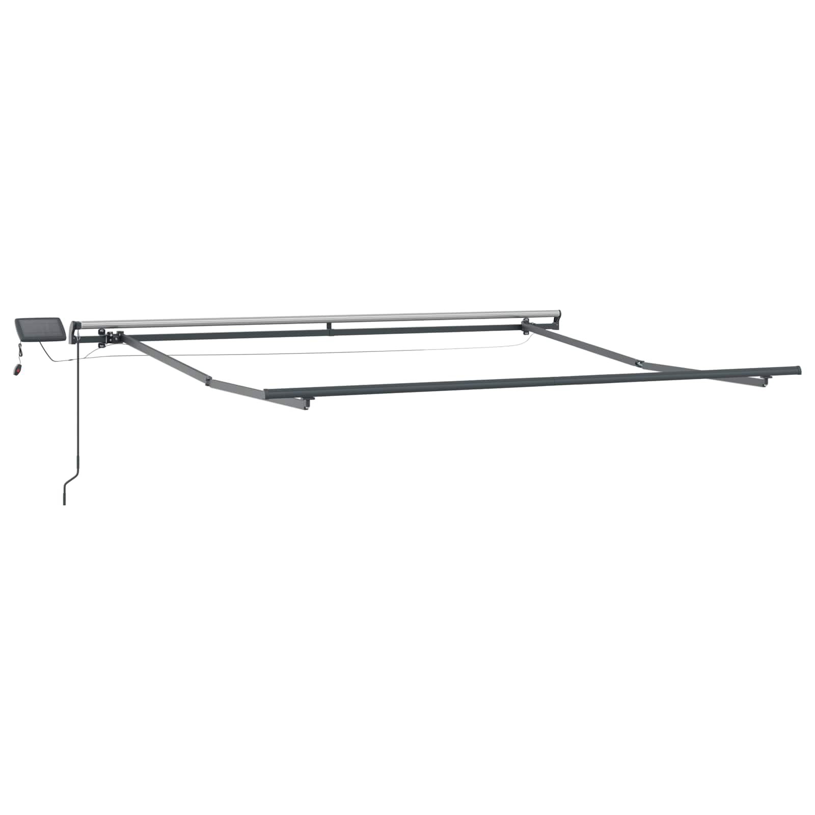 Einziehbare Markise Schwarz 350 x 250 cm Stoff