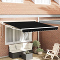 Einziehbare Markise Schwarz 350 x 250 cm
