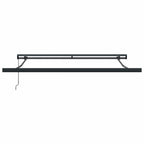 Einziehbare Markise Schwarz 350 x 250 cm Stoff und Metall