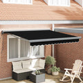 Markise Schwarz 350 x 250 x 165 cm Polyester und Aluminium