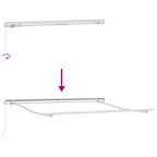 Einziehbare Markise Beige 350 x 250 cm Polyester und Aluminium