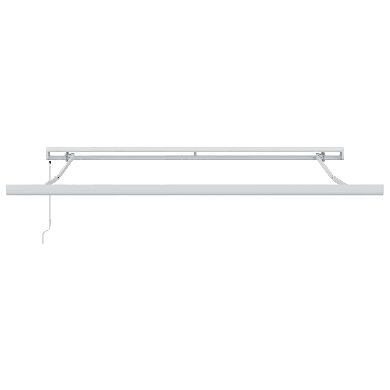 Einziehbare Markise Beige 350 x 250 cm Stoff und Metall