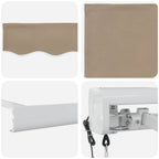Markise Beige 350 x 250 x 165 cm Polyester und Aluminium