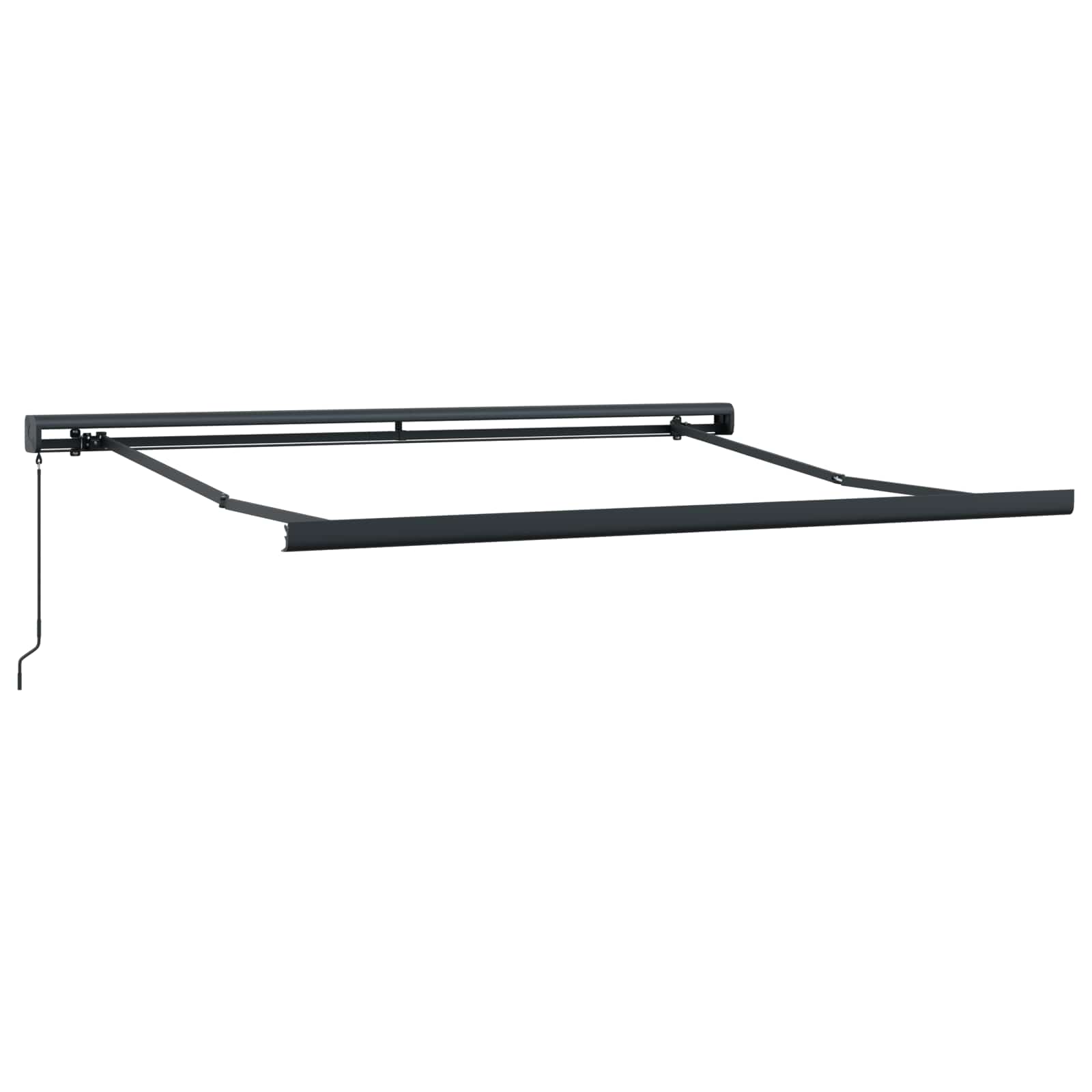 Einziehbare Markise Beige 350 x 250 cm Stoff und Metall