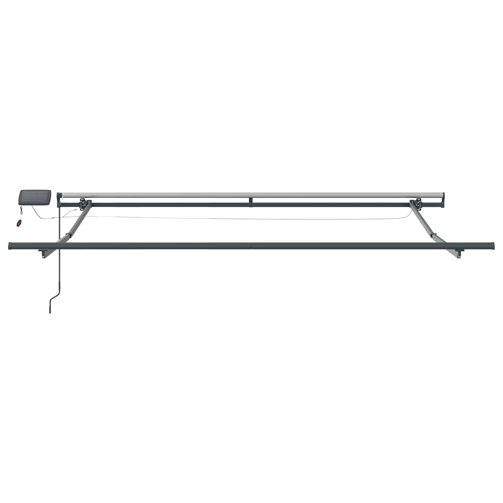 Einziehbare Markise Weiß 350 x 250 cm Stoff