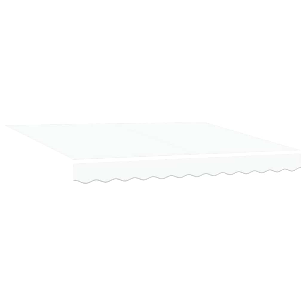 Einziehbare Markise Weiß 350 x 250 cm Polyester und Aluminium