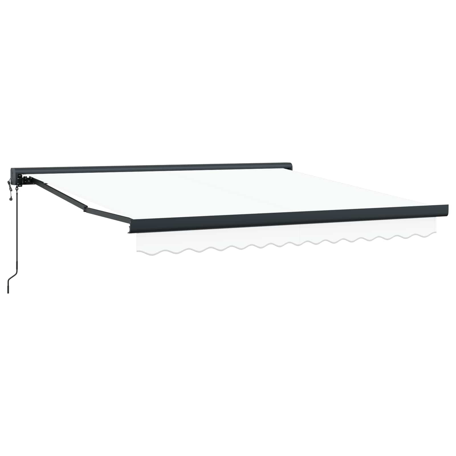 Markise Weiß 350 x 250 x 165 cm Polyester und Aluminium