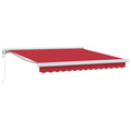 Markise Rot 350 x 250 x 165 cm Polyester und Aluminium