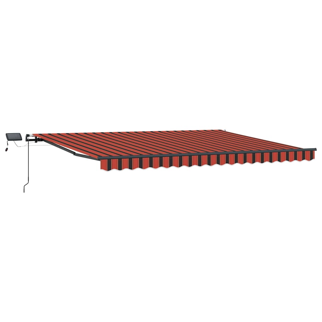 Einziehbare Markise Orange und Braun 400 x 300 cm Stoff