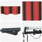 Markisenstoff Orange und Braun 400 x 300 cm Polyester