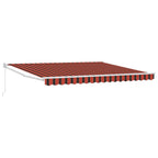 Einziehbare Markise Orange und Braun 400 x 300 cm