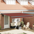 Markise Orange und Braun 400 x 300 x 165 cm