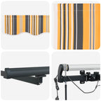 Markisenstoff Mehrfarbig 400 x 300 cm Polyester