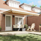 Einziehbare Markise Mehrfarbig 400 x 300 cm Stoff und Metall