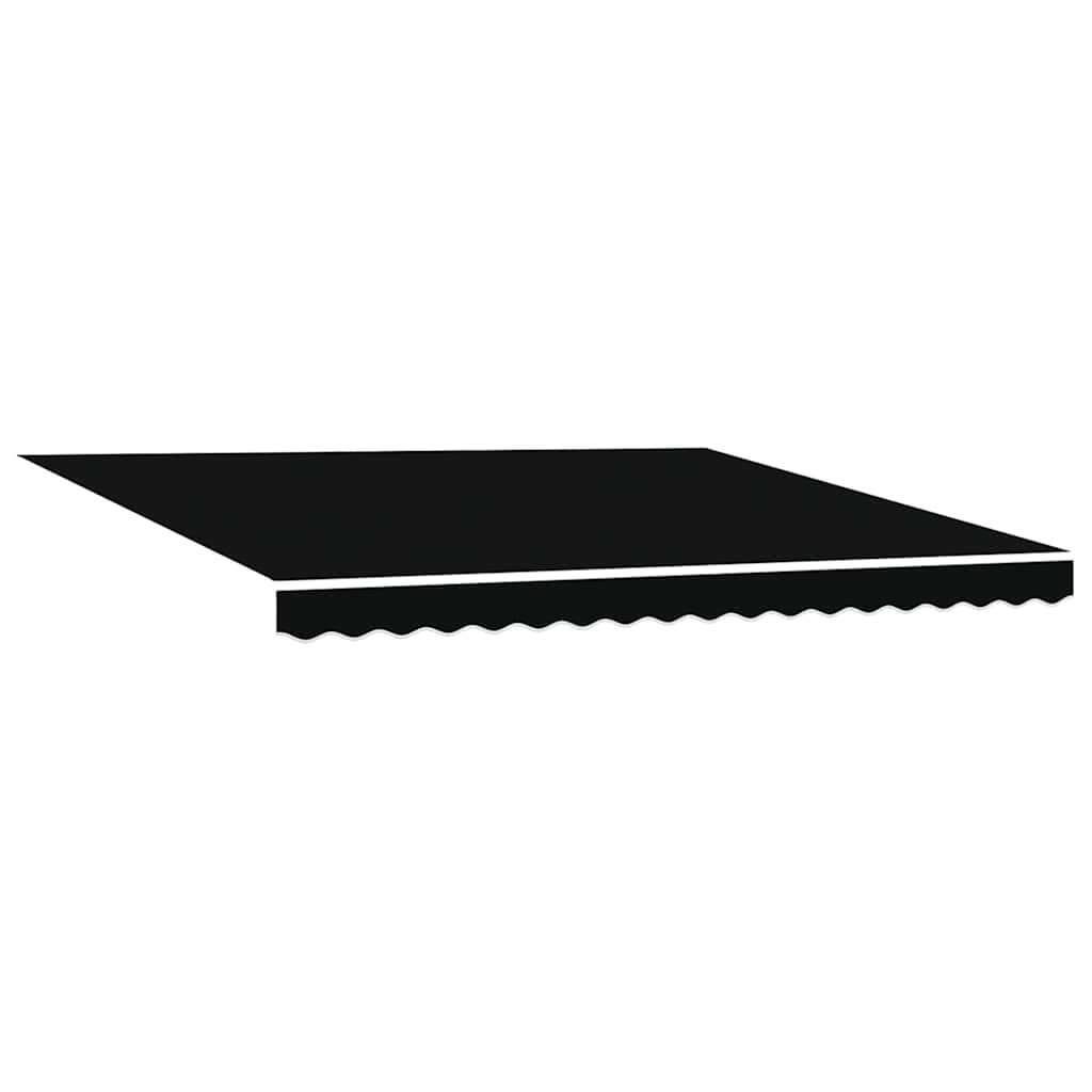 Einziehbare Markise Schwarz 400 x 300 cm Polyester und Stahl