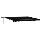 Einziehbare Markise Schwarz 400 x 300 cm Stoff