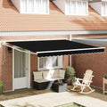 Einziehbare Markise Schwarz 400 x 300 cm