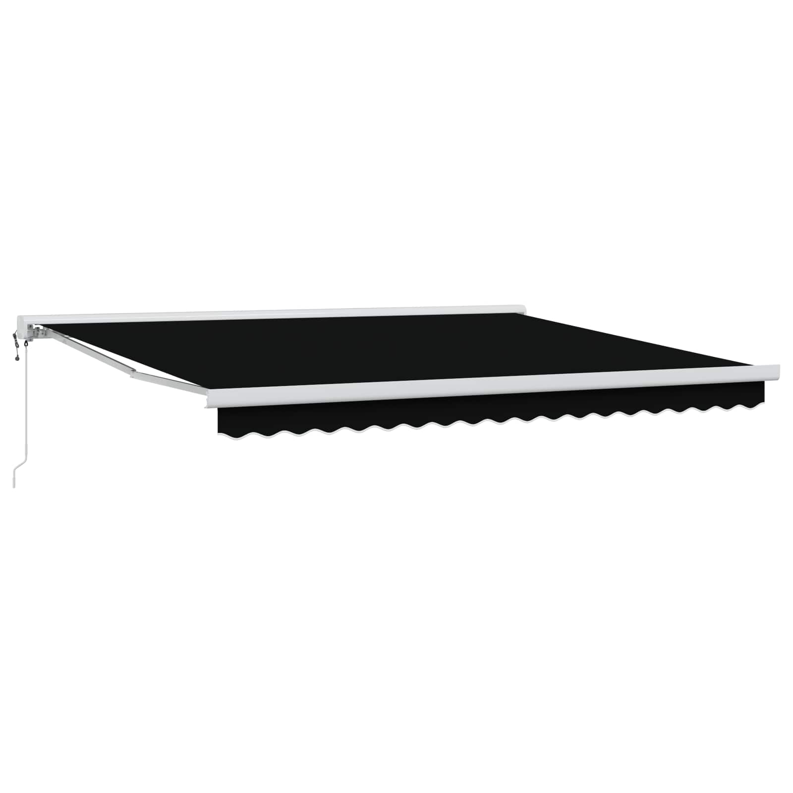 Einziehbare Markise Schwarz 400 x 300 cm Stoff und Metall