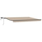 Einziehbare Markise Beige 400 x 300 cm Stoff