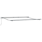 Einziehbare Markise Beige 400 x 300 cm Stoff und Aluminium