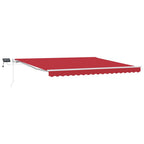 Einziehbare Markise Rot 400 x 300 cm Stoff und Stahl