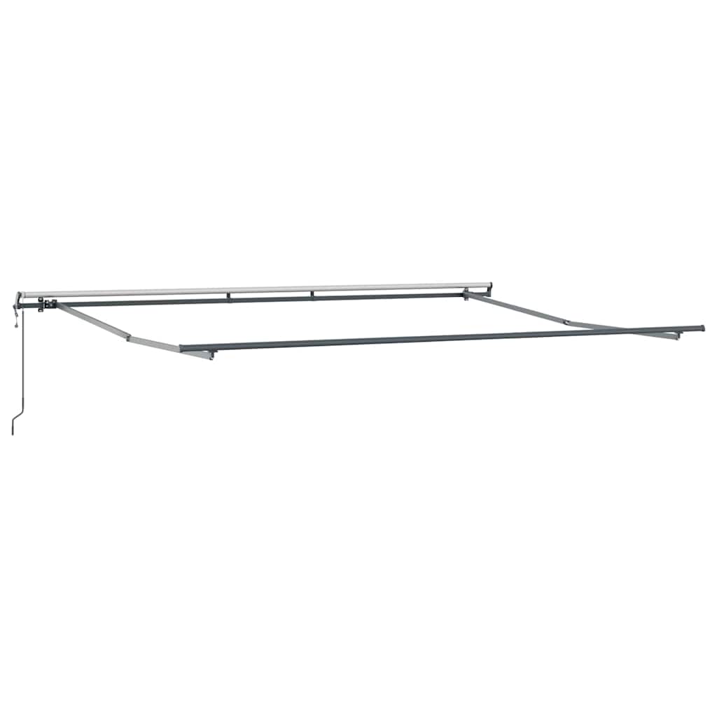 Einziehbare Markise Rot 400 x 300 cm Stoff und Aluminium