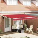 Einziehbare Markise Rot 400 x 300 cm