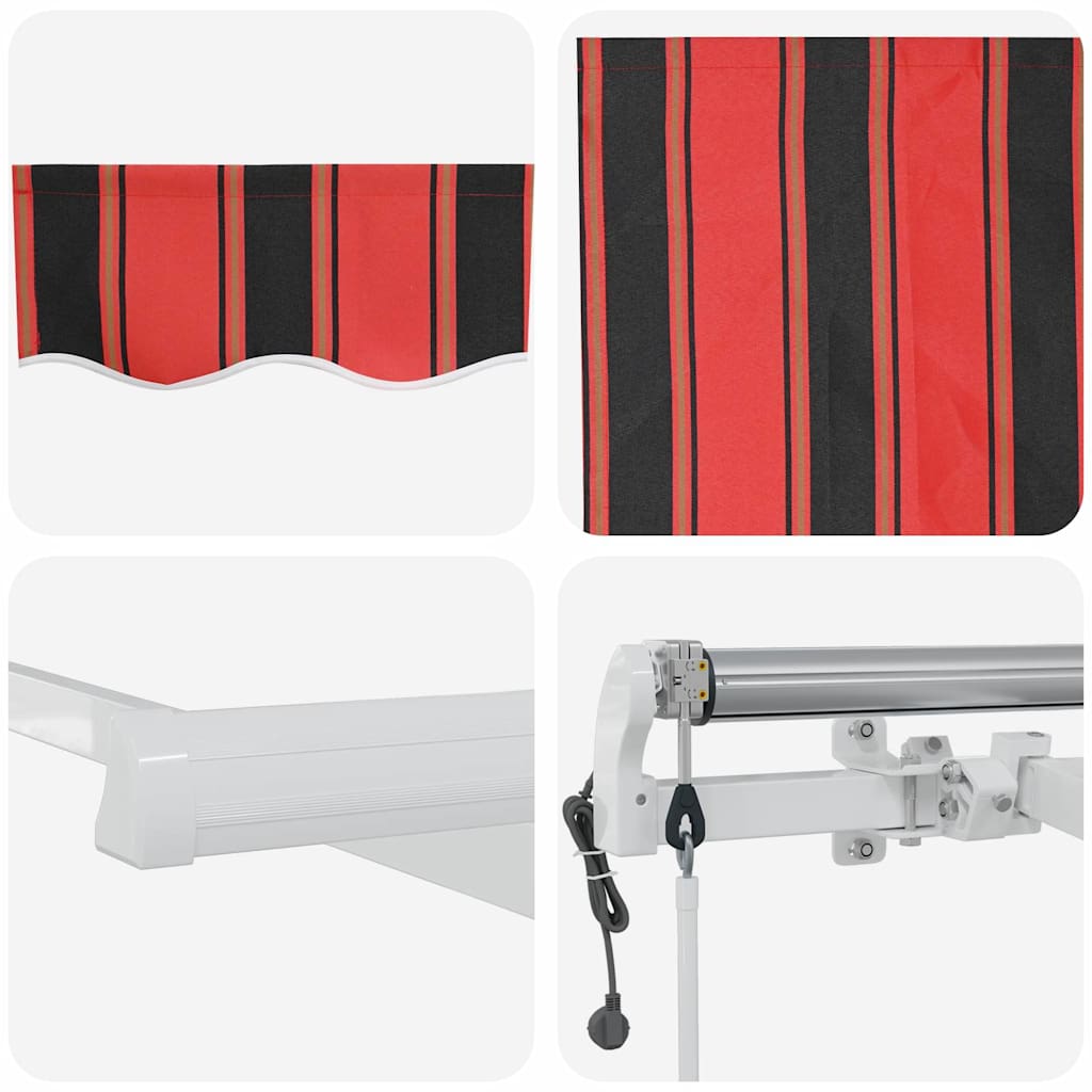 Elektrische ausziehbare Markise Orange und Braun 400 x 350 cm