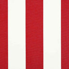 Einziehbare Markise Rot und Weiß 400 x 350 cm