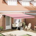 Markisenstoff Rot und Weiß 400 x 350 cm Polyester