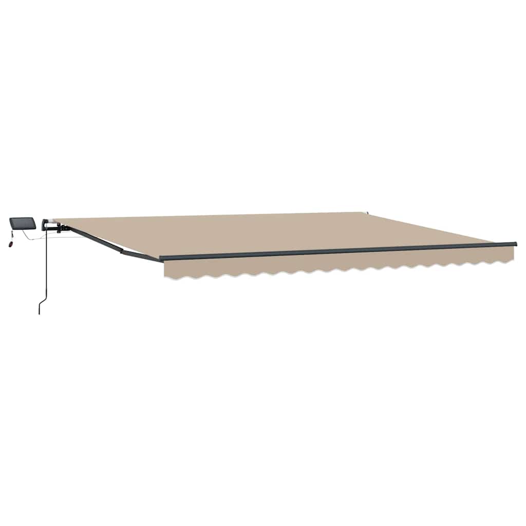 Einziehbare Markise Beige 400 x 350 cm Stoff