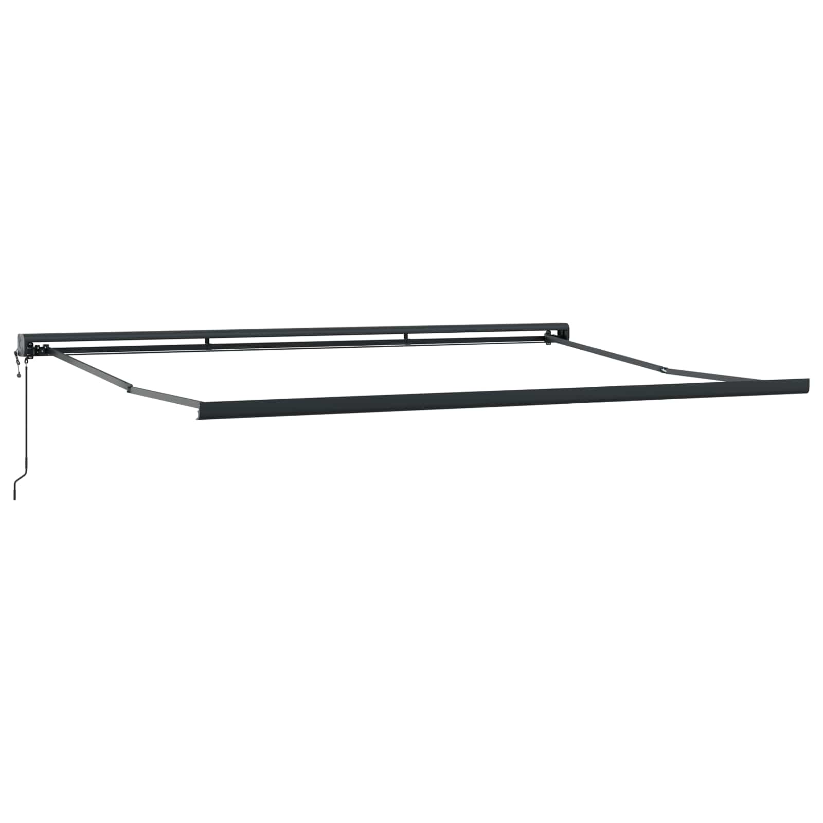 Einziehbare Markise Grün und Weiß 400 x 350 cm Stoff