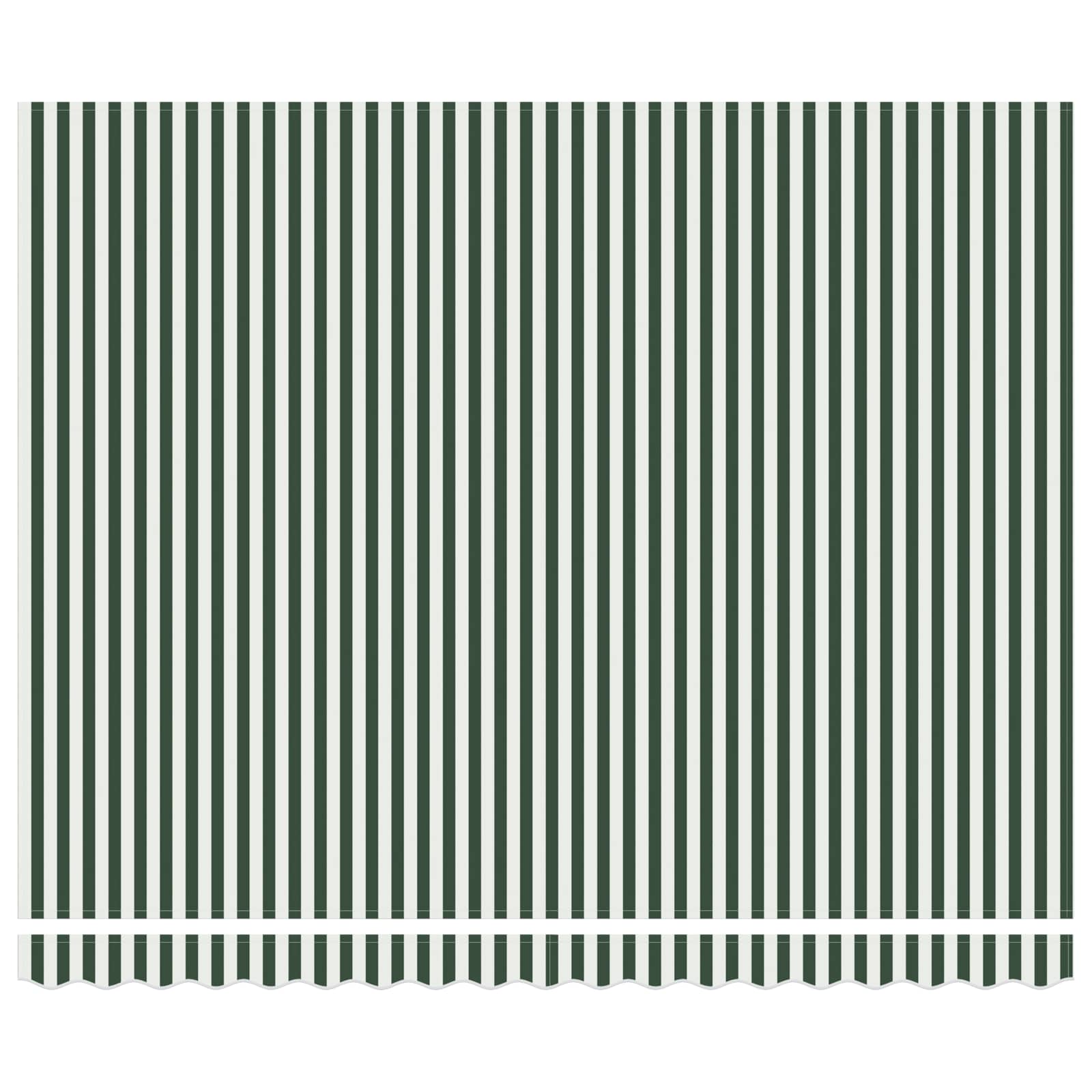 Einziehbare Markise Grün und Weiß 400 x 350 cm
