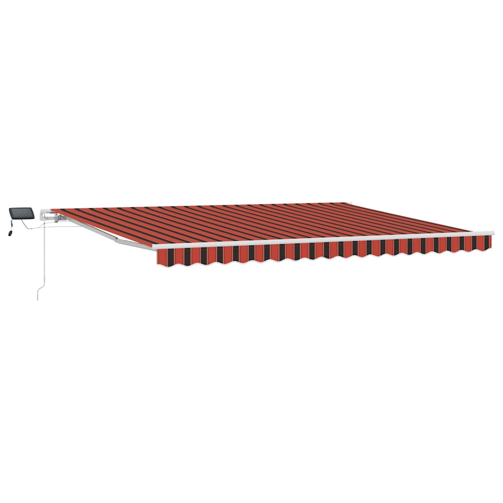 Einziehbare Markise Orange und Braun 450 x 300 cm